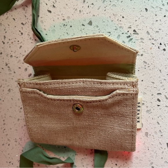 NWOT Host Pick Sézane Paris Linen Mini Wallet - Picture 3 of 5